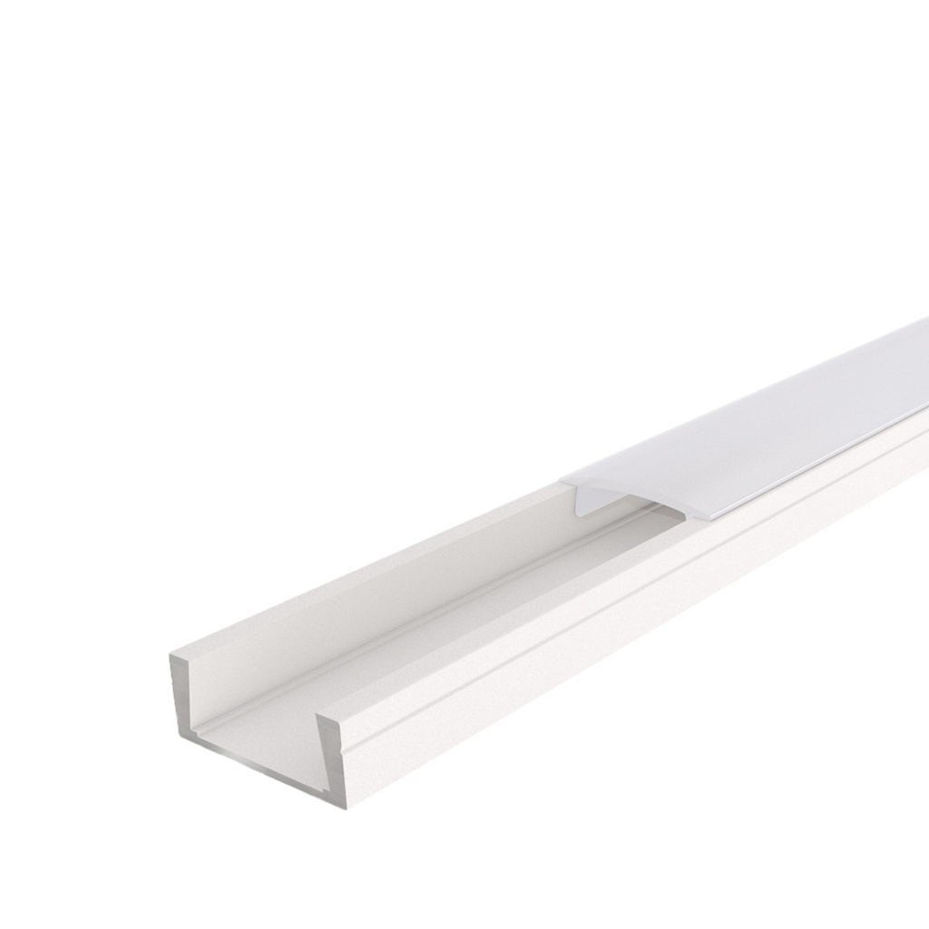 LEON Profilé Apparent 2m Blanc - Individuel