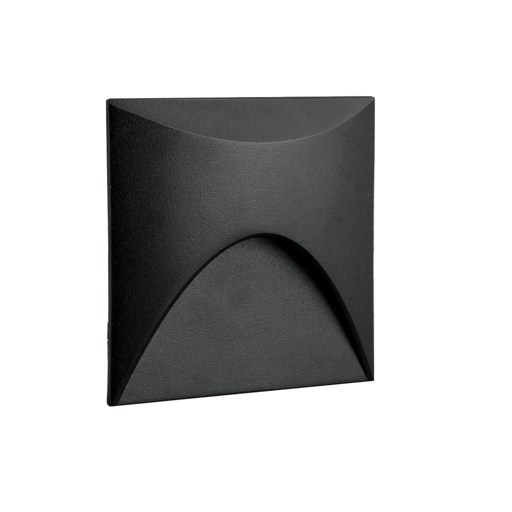 EZE S Encastré mural 3000K Noir structuré 3W IP65