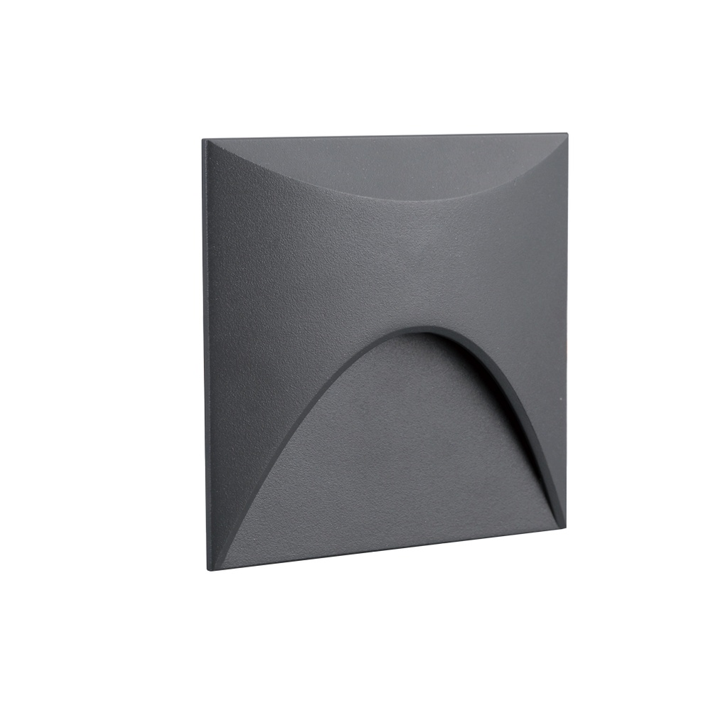 EZE S Encastré mural 3000K Gris structuré 3W IP65