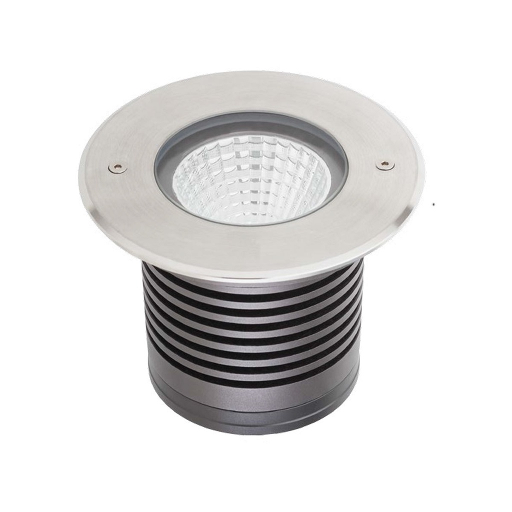 XGROUND GRND. RND. REC. FITTING 1x15W 100-245V AC 3000K CRI.80 IP67 40° SS (5.1.2)