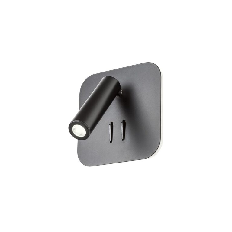 QUDA AP SQ LED 1x6W+1x3W 3000K BLACK (5.6)