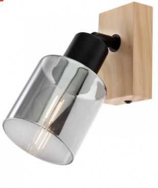 ROTIS AP/PL 1X15W E14 WOOD/SMOKEY(5.1.1)