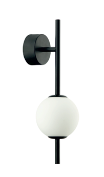 [W4L1040871] 20133 - SCONCE LIGHT LED 7W 3000K METAL GLASS BLACK 