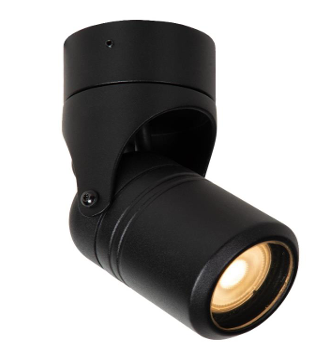 [W4L091305] NIORT Spot plafond Extér.-Noir-1xGU10-6W-IP44