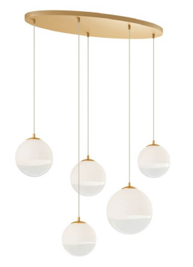 [W4L100009] BERRY SU 5X42W E27 GOLD/WHITE (4.1.1)