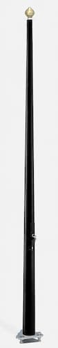 [W4L103111] 8m mât pour drapeau+ ISS • RAL 9005 Black • Composite fibre de verre • Base: 115mm - Top: 65mm