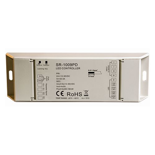 [W4L001402] Récepteur RF ou bouton poussoir PWM 4x5A 480W