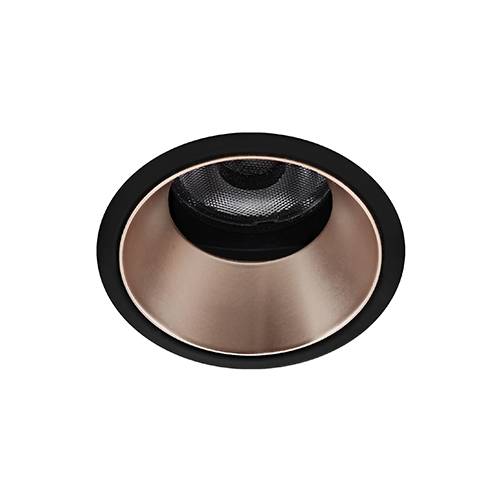 [W4L002788] SILK RDX WARM 6W 530Lm 36° DIM Noir mat - Or rose
