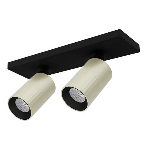 [W4L004138] AUREA 2 C 2x6W 2x715Lm 38° DIM Noir mat - Bronze satiné