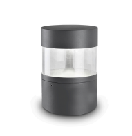 [W4L167963] Bollard IP65 Newton LED 250mm LED 13.7W SW 2700-3200-4000K ON-OFF Urban grey 543lm
