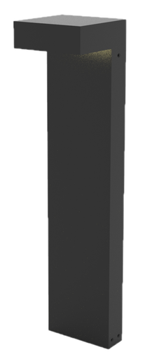 [L4YR9005] Potelet extérieur ractangulaire led intégré noir H : 600MM