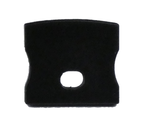 [L4Y1236B] Embout de finition noir avec trou pour profil apparent haut