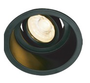 [L4Y0262B] Spot Encastré rond GU10 orientable a ressorts NOIR