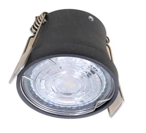 [L4Y0408B] Spot encastré rond GU10 niet-orientable a ressorts NOIR