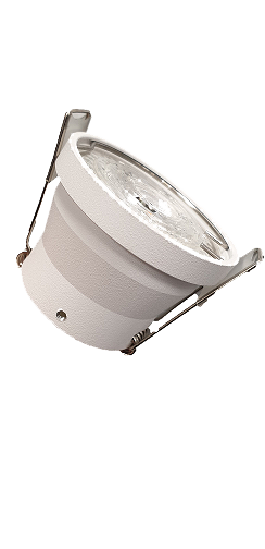 [L4Y0408W] Spot encastré rond GU10 niet-orientable a ressorts BLANC