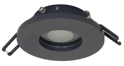 [L4Y0708B] Spot Encastré rond GU10 IP44 non orientable - découpe 60mm NOIR