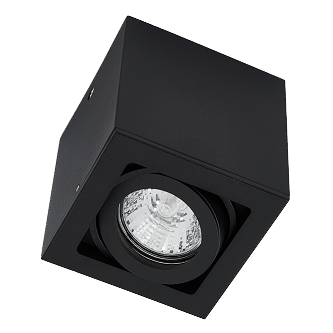 [L4Y0345B] Plafonnier apparent carré GU10 NOIR
