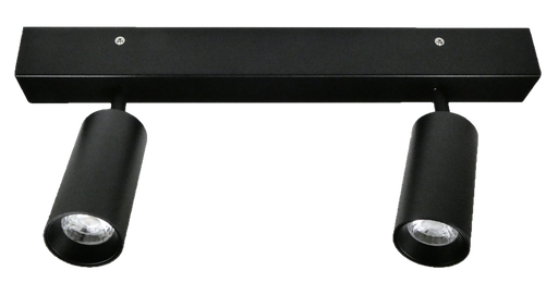 [L4Y0651B] Plafonnier apparent 2-voudig 2x10W 40° IP20 2x800Lm CRI80 - incl LED-driver NOIR