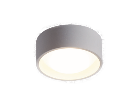 [L4Y1293] Plafonnier apparent incl LED 7W 3000K Ø100mm - 6cm hoog BLANC
