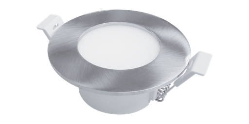 [W4L021799] Spot Jupiter 7 watts, IP44, collerette nickel brossé, blanc chaud 300