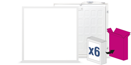 [W4L022264] Dalle BACKLIT IP54 600x600mm 30-40W UGR16, CCT • Sans driver x6