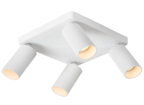 [W4L493032] CLUBS Spot plafond-Blanc-4xGU10-40W-Alumin.