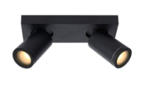[W4L495215] TAYLOR Spot plafond SdBain-Noir-LED Dimm.-2xGU10