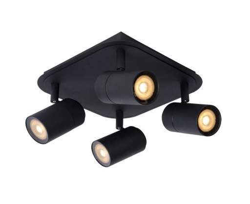 [W4L495817] LENNERT Spot plafond SdBain-Noir-LED Dimm.-4xGU10