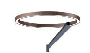 [W4L540783] LENA Lampadaire Up&Down (Noir/Cognac brossé)