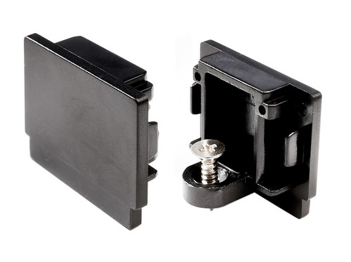 [W4L713602] 1-phase rail system - D One end cap, black