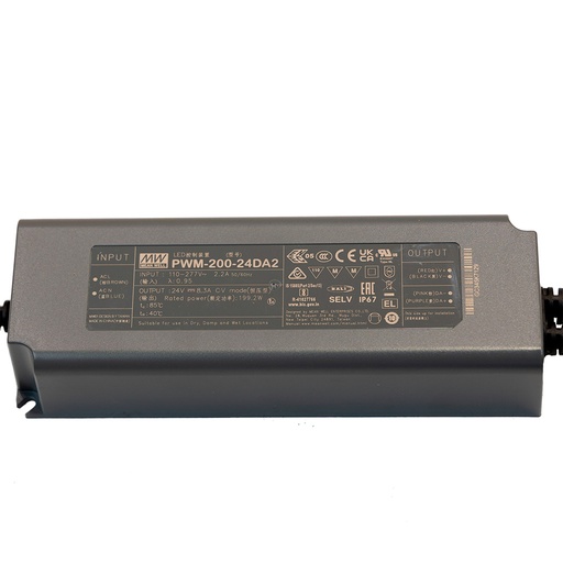 [W4L059391] Alim. LED 200W DC24V Dimmable DALI IP67