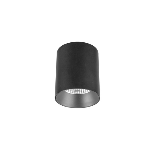 [W4L059433] NANCY 12 Spot Apparent 3CCT Noir AC230V TRIAC 12W