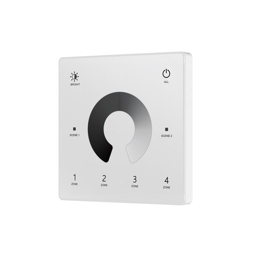 [W4L059496] ALBURY Emetteur Mural RF Monochrome Batterie 4 Zones Blanc
