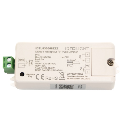 [W4L059913] DERBY Récepteur RF Push Dimmer