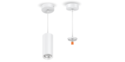 [W4L060048] Support fixation Pendant 1m de câble Blanc pour LEO