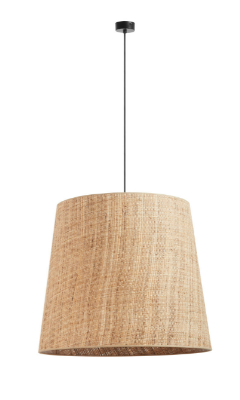 [W4L808079] Suspension THAIS Large E27 Noir Rafia Bali